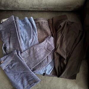 Assorted Leggings in Blue, Gray, and Black